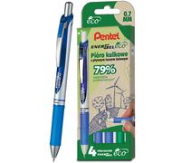 Penna a sfera Pentel Energel Eco BL77 /set di 4/3xBlu 1xVerde BL77E-ST4DCCC