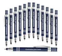 Penna a sfera personalizzata 2 in 1 con stilo, fino a 1000 pezzi sfusi/incisione personalizzata di nome, testo, messaggio - penna a sfera per affari, lauree, anniversari, regali di comunione