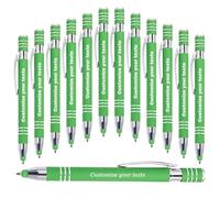 Penna a sfera personalizzata 2 in 1 con stilo, fino a 1000 pezzi sfusi/incisione personalizzata di nome, testo, messaggio - penna a sfera per affari, lauree, anniversari, regali di comunione