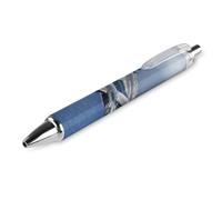 Penna a sfera personalizzata con aereo della seconda guerra mondiale che vola sopra l'oceano, penne a sfera divertenti fantasia, regalo nero, 1 pezzo