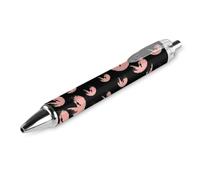 Penna a sfera personalizzata con dinosauro sotto il sangue e la luna, idea regalo nera, 1 pezzo