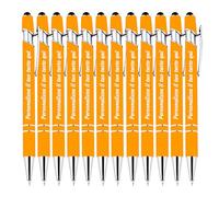 Penna a sfera personalizzata con funzione touch per tablet telefono, personalizzabile con il tuo testo personalizzato, penna a sfera pubblicitaria personalizzata per la promozione aziendale - 12Pezzi