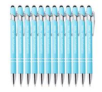 Penna a sfera personalizzata con stilo capacitivo, penna a sfera retrattile, incisione del testo, penna a sfera personalizzata da 0,5 mm adatta per regali di apprezzamento per i dipendenti - 24Pezzi