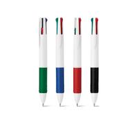 Penna a sfera Pincello, set di penne bianche 4/10/24 con 4 colori di Bolis, penna retrattile multicolore a 4 colori in 1, 0,7 mm, cancelleria, materiale scolastico per ufficio, penna da scrittura