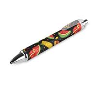 Penna a sfera retrattile a forma di anguria hot dog con bandiera di mais, inchiostro nero, punta a sfera da 0,5 mm, per scrivere appunti e prendere appunti, accessori per ufficio, 1 pezzo