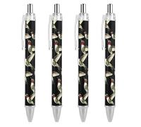 Penna a sfera retrattile a forma di colibrì, 0,5 mm, scrittura liscia, inchiostro nero, per prendere appunti, accessori per ufficio, 4 pezzi come foto 3