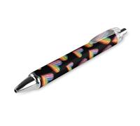 Penna a sfera retrattile a forma di cuore con inchiostro nero, punta a sfera da 0,5 mm, scrittura liscia, accessori per prendere appunti, per ufficio, 1 pezzo come foto 2