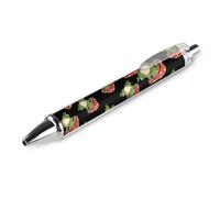 Penna a sfera retrattile a forma di rana che indossa un fungo da 0,5 mm, penna a sfera fine per scrittura liscia, inchiostro gel per ufficio, 1 pezzo come foto 1