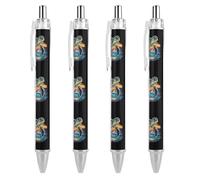 Penna a sfera retrattile a forma di tartaruga marina, punta fine da 0,5 mm, inchiostro nero, forniture per ufficio per insegnanti, 4 pezzi come foto 2