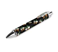 Penna a sfera retrattile a forma di teschio con bandiera irlandese, inchiostro nero, punta a sfera da 0,5 mm, scrittura liscia, accessori per prendere appunti, accessori per ufficio, 1 pezzo