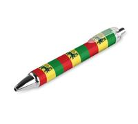 Penna a sfera retrattile con bandiera del leone rastafariano etiope, punta a sfera con inchiostro nero, punta a sfera da 0,5 mm, per scrivere appunti, accessori per ufficio, 1 pezzo