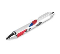 Penna a sfera retrattile con bandiera della Francia e della Corea del Sud, inchiostro nero, punta a sfera da 0,5 mm, scrittura liscia, accessori per ufficio, 1 pezzo come foto 3