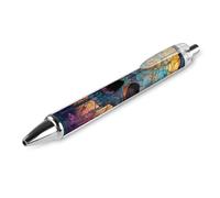 Penna a sfera retrattile con finestra in vetro colorato a forma di teschio da 0,5 mm, penne a rullo per ufficio a punta media, 1 pezzo come foto 2