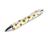 Penna a sfera retrattile con fiori di girasole, inchiostro blu, penna da lavoro per uomini e donne, 1 pezzo