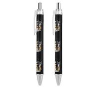 Penna a sfera retrattile con gatti che suonano il sassofono musicista, inchiostro nero, penne da scrittura per lavoro e ufficio, 2 pezzi come foto 3