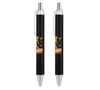 Penna a sfera retrattile, con inchiostro blu, a forma di stivali, farfalla, girasole, fiori, 2 pezzi