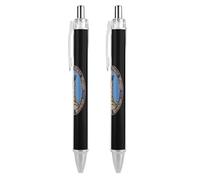 Penna a sfera retrattile con motivo fantasma e stelle, 0,5 mm, scrittura fine e liscia, per casa e ufficio, colore nero, 1 pezzo