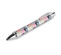 Penna a sfera retrattile con pinguini nella neve, 0,5 mm, scrittura fine e liscia, per casa e ufficio, colore nero, 1 pezzo come foto 2