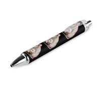 Penna a sfera retrattile con scritta "Mother and Little Rats - Penna a sfera a punta fine 0,5 mm, inchiostro nero, forniture per ufficio