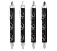 Penna a sfera retrattile con tastiera e mouse URSS inchiostro blu, scrittura fluida con impugnatura comoda, forniture per ufficio per uomini e donne, 4 pezzi come immagine 1