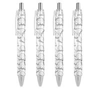 Penna a sfera retrattile divertente Love is Volleyball da 0,5 mm, penne a sfera, penne da lavoro, regali per ufficiali, unisex, 4 pezzi