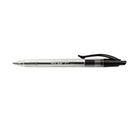 Penna a sfera retrattile Milan P1 - Punta tonda da 1 mm - Corpo trasparente - Colore nero NEW