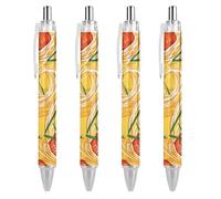 Penna a sfera retrattile nera a forma di polpette di spaghetti, punta fine da 0,5 mm, ad asciugatura rapida, scrittura liscia, 1 pezzo come foto 2