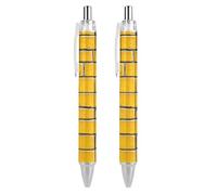 Penna a sfera retrattile nera a muro di mattoni gialli da 0,5 mm, penna da lavoro ad asciugatura rapida, scrittura liscia, 2 pezzi come foto 3