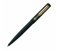 Penna a sfera Parker Vector nera opaca GT bordo oro RollerBall blu fine nuova