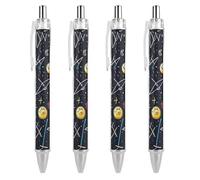 Penna a sfera retrattile per chimica, matematica, inchiostro nero, penne a sfera per ufficio e casa, 4 pezzi