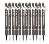 Penna a Sfera Retrattile Personalizzata Con Messaggio - Pubblicitaria per Aziende, Promozioni ed Eventi - Touch 2 in 1 - 12 Pezzi