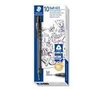 Penna a sfera Staedtler Stick Ice 10pz (Nero)