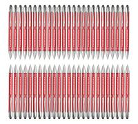 Penna a sfera, touch, personalizzabile con scritta incisa a laser, idea regalo per qualsiasi occasione, compleanno, Natale, Laurea, Ufficio. Oggettistica per aziende. Vari colori (ROSSO 50 PEZZI)