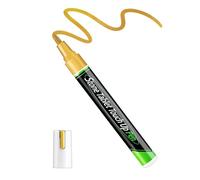 Penna a vernice metallizzata dorata - punta 3 mm | lapide di pennarello restauro | Penna permanente professionale di protezione UV colore oro per incisione, metallici, protezione
