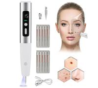 Penna Al Plasma A 15 Livelli, Rimozione Di Nei, Verruche, Macchie Scure, Punti Neri, Nevi, Lentiggini, Brufoli, Rimozione Di Escrescenze Cutanee, In Modo Sicuro E Indolore, Con Display E Luce,Silver