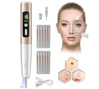 Penna Al Plasma A 15 Livelli, Rimozione Di Nei, Verruche, Macchie Scure, Punti Neri, Nevi, Lentiggini, Brufoli, Rimozione Di Escrescenze Cutanee, In Modo Sicuro E Indolore, Con Display E Luce,Gold