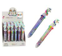 Penna automatica multicolore unicorno 10 colori