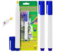 Penna banconota falsa | SET DA 2 | Rivelatore banconote false in 2 secondi | Verificatore banconote false | Tester specie genuine | Controllo valuta fittizio | Feltro facile trasporto | EURO $ ..
