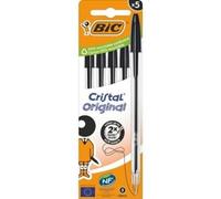 Penna Bic Cristal Original 516345 Nero Punta 1 mm Confezione 5 Pezzi