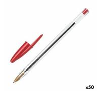 Penna Bic Cristal Originale Rosso 0,32 mm [50 Unità]
