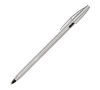 Penna Bic Cristal Re'new Nera con 2 ricariche, corpo metallico