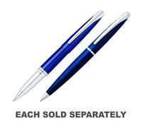 Penna blu traslucida ATX bilanciata e bellissima con clip unica alla moda