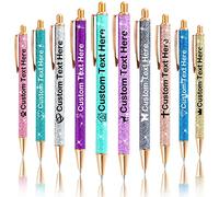 Penna Brillantini Personalizzata 10 Penne Personalizzate con Scritta Nome Logo Penna Personalizzabile Regalo per Ragazza Donna Maestra Compleanno Festa Matrimonio