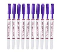 Penna Cancellabile ad Acqua Doppia Punta, 10 Pezzi, Marcatori per Tessuto, Strumenti per Sartoria - Tracce che Scompaiono, Varie Colorazioni, Per Cucito e Pelletteria (Viola)