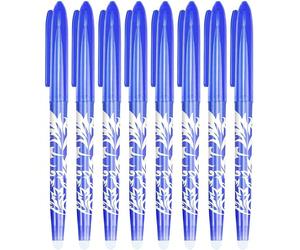 Penna cancellabile blu con gomma, disponibile in set da 1pz / 3 pz / 5 pz. Penna a sfregamento con gomma alla fine, penna a gel che può essere cancellata, strumento di scrittura per bambini e adulti. 