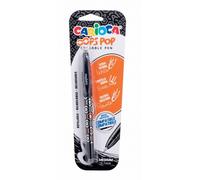 Penna cancellabile Carioca Oops - Inchiostro termosensibile - Impugnatura testurizzata - Punta da 07 mm - Doppia gomma - Ricariche compatibili - Colore nero