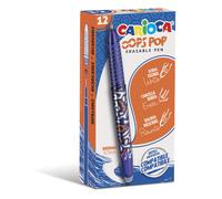 Penna cancellabile Carioca Oops Pop punta media 0,7 mm conf. da 12 blu 42044/02