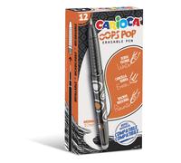 Penna cancellabile Carioca Oops Pop punta media 0,7 mm conf. da 12 nero 42044/01