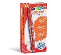 Penna cancellabile Carioca Oops Pop punta media 0,7 mm conf. da 12 rosso 42044/0