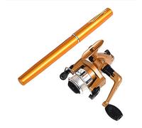 Penna canna da pesca e mulinello combo in lega di alluminio telescopica tascabile mulinello da spinning set leggero compatto estensibile portatile attrezzatura da pesca per barca diga pesca sul